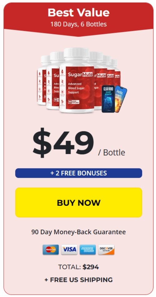 SugarMute Buy 6 Bottles